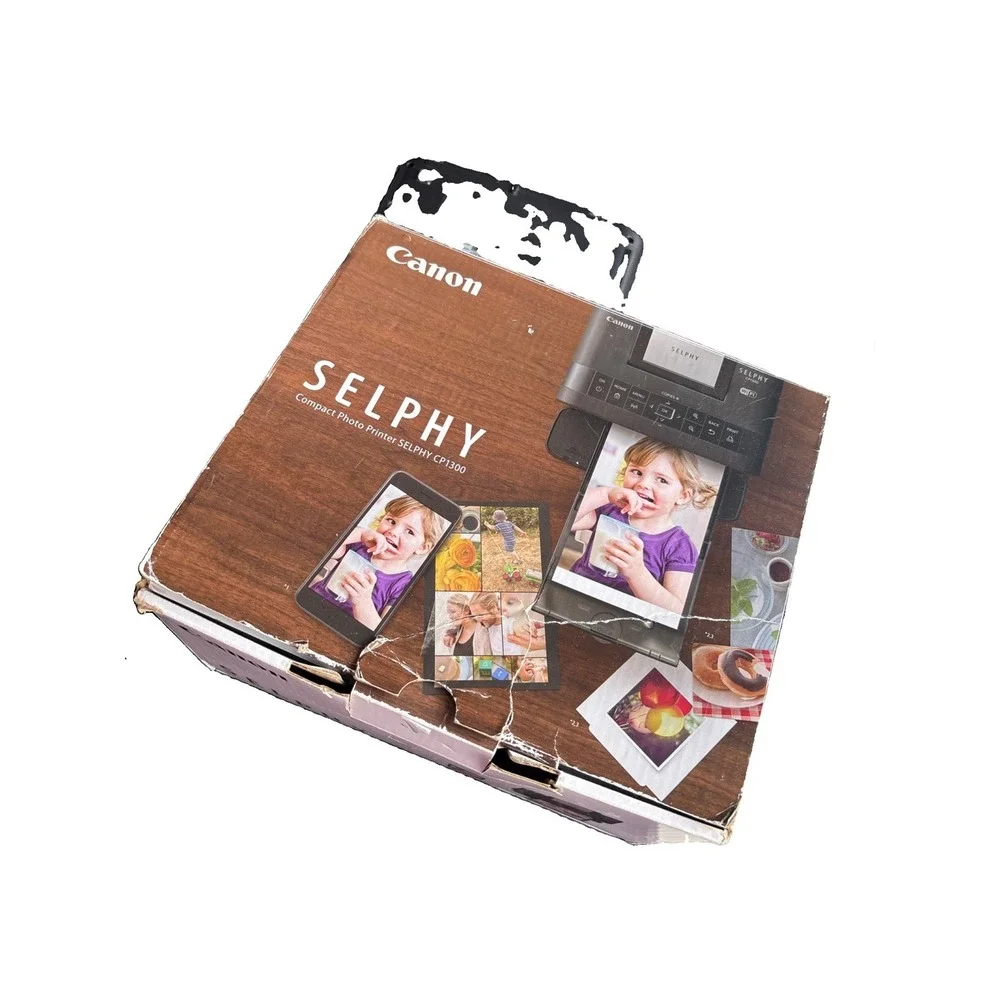 Canon Selphy CP1300 Wireless Color Photo Printer Black Tray AC Adapter, Paper